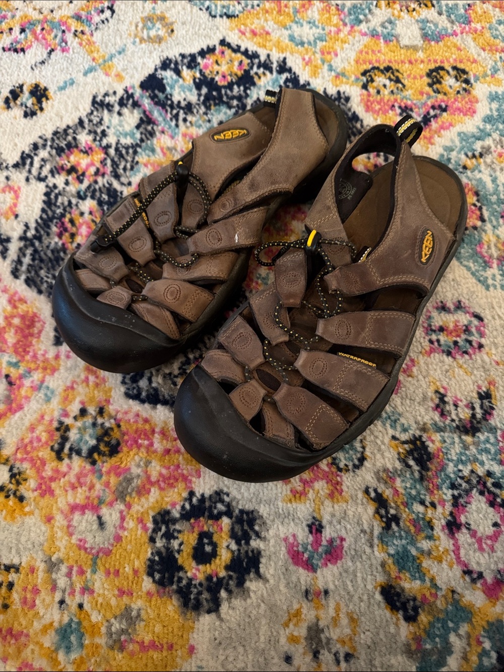 Keen Brown Leather Closed-Toe Outdoor Sandals